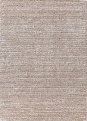  beige and brown wool and bamboo silk hand loom Rug