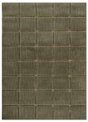  green wool hand loom Rug