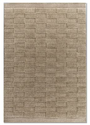  beige and brown wool hand loom Rug