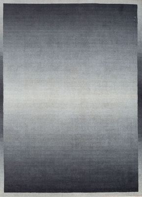  grey and black wool hand loom Rug