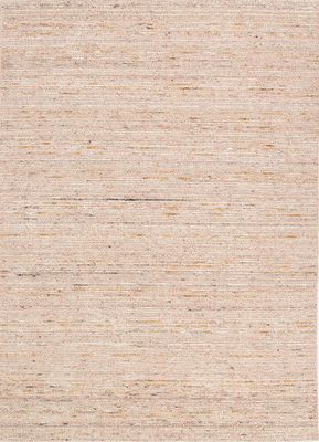  red and orange wool and viscose hand loom Rug