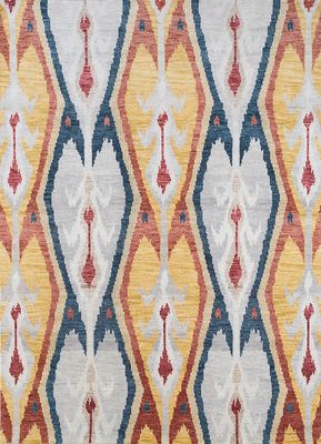  ivory wool hand knotted Rug