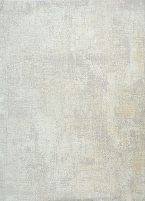  ivory wool and bamboo silk hand knotted Rug