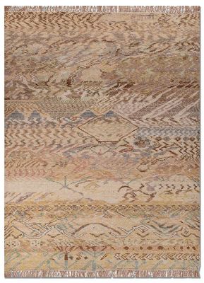 manchaha gold wool hand knotted Rug