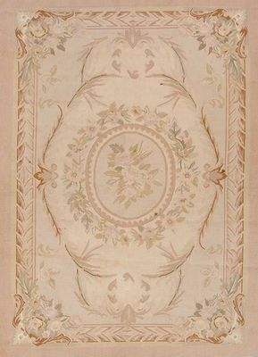 chinese (c.1990) beige and brown wool flat weaves Rug