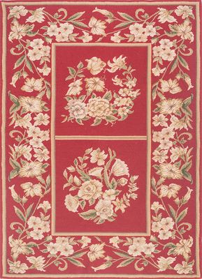 chinese (c.2000) red and orange wool flat weaves Rug