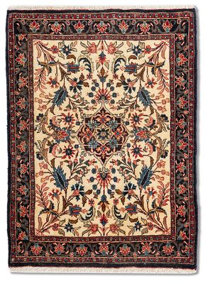  gold wool hand knotted Rug