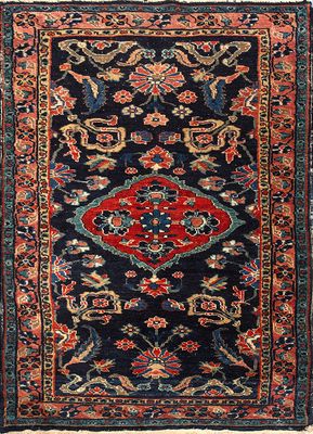 mehrabagh     (c.1920) blue wool hand knotted Rug