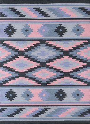  blue cotton flat weaves Rug