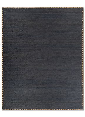  blue jute and hemp flat weaves Rug