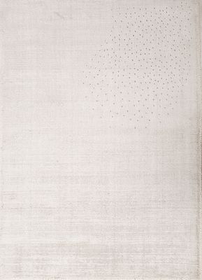  grey and black viscose hand loom Rug