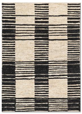  ivory jute and hemp hand knotted Rug