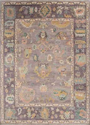  grey and black wool hand knotted Rug