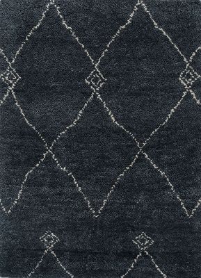  grey and black wool hand knotted Rug
