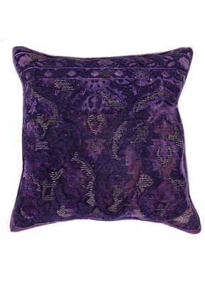  pink and purple wool and silk cushion cover Rug