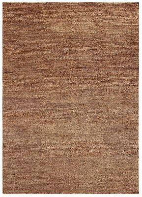  beige and brown jute and hemp hand knotted Rug