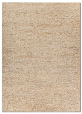  beige and brown jute and hemp hand knotted Rug