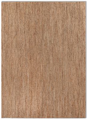  beige and brown jute and hemp hand knotted Rug