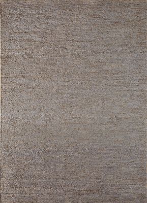  grey and black jute and hemp hand knotted Rug