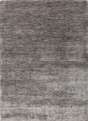  grey and black bamboo silk hand loom Rug