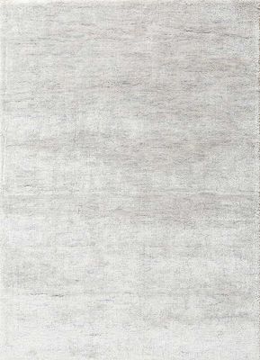  grey and black bamboo silk hand loom Rug