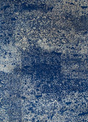  blue  hand knotted Rug