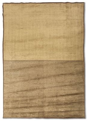  gold wool and bamboo silk hand loom Rug