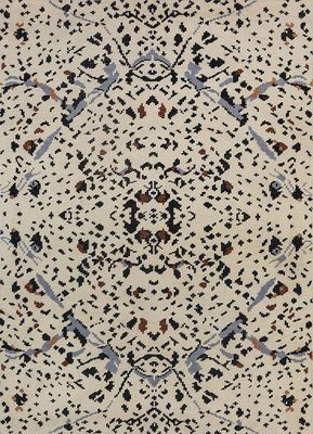  ivory wool hand knotted Rug
