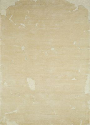  gold wool and viscose hand tufted Rug