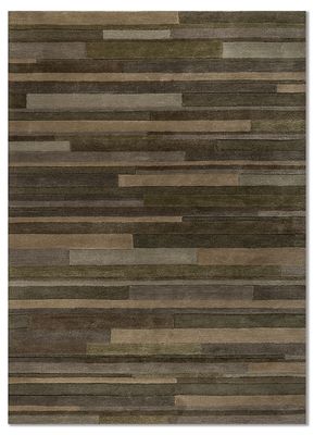  green wool and viscose hand tufted Rug