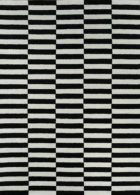  grey and black wool hand tufted Rug