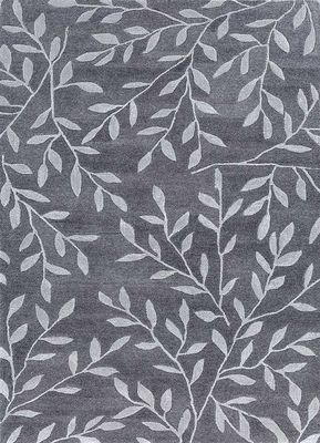  blue wool and viscose hand tufted Rug