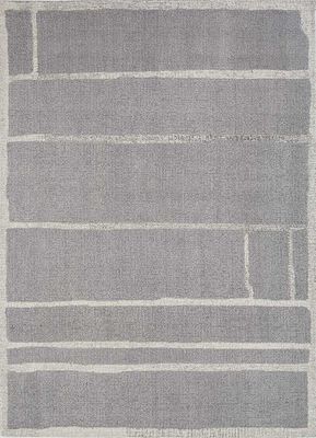  grey and black wool hand tufted Rug