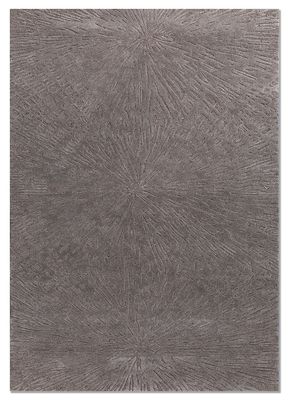 grey and black wool and viscose hand tufted Rug