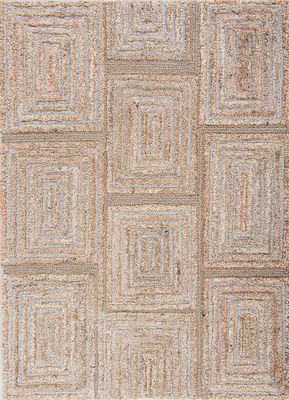  multi wool and viscose hand tufted Rug