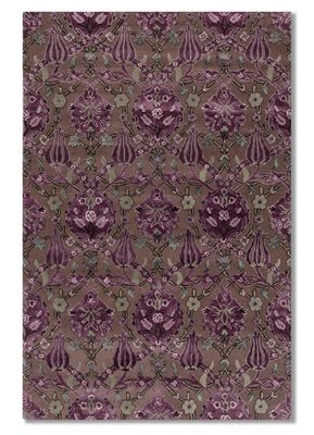  beige and brown wool and viscose hand tufted Rug