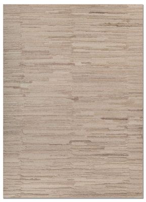  beige and brown wool hand tufted Rug