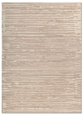  beige and brown wool hand tufted Rug