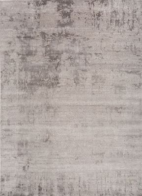  beige and brown wool and viscose hand loom Rug