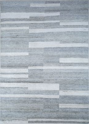  grey and black afghan wool hand knotted Rug