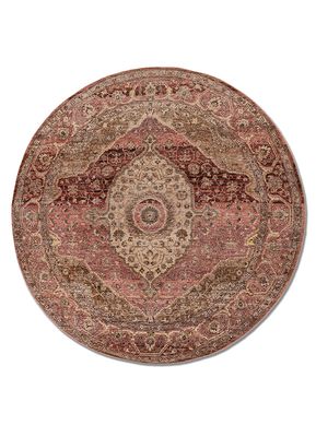  red and orange afghan wool hand knotted Rug