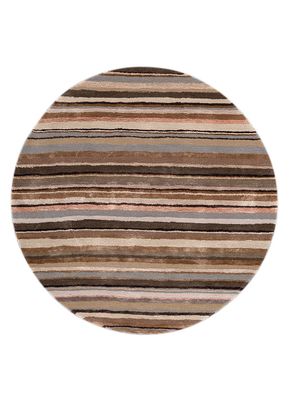  grey and black wool and viscose hand tufted Rug