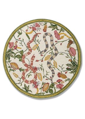  the snake song ivory wool hand tufted Rug