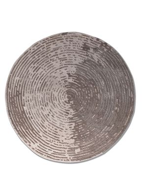  ivory wool and viscose hand tufted Rug