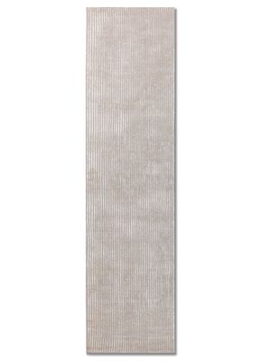  ivory wool and viscose hand loom Rug
