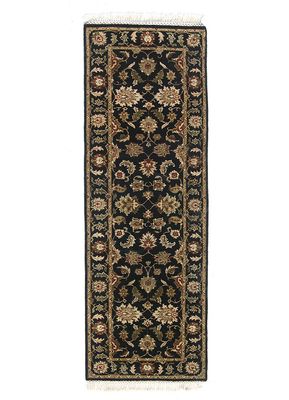  grey and black wool hand knotted Rug