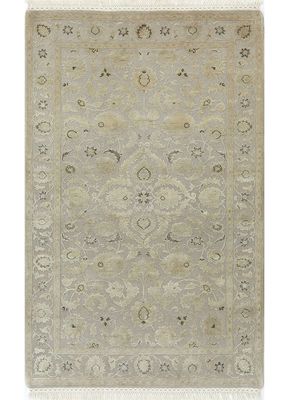  grey and black wool and silk hand knotted Rug