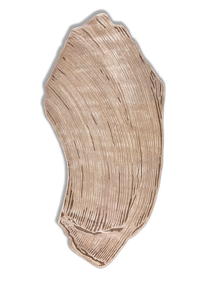 Infini Beige & Brown Hand Tufted Wool & Viscose Rugs - Trm-15423