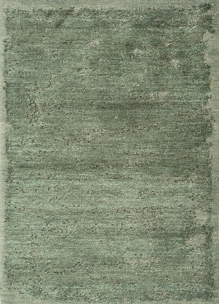 Urban Pause By Kavi Green Hand Knotted Wool Rugs - Akws-325