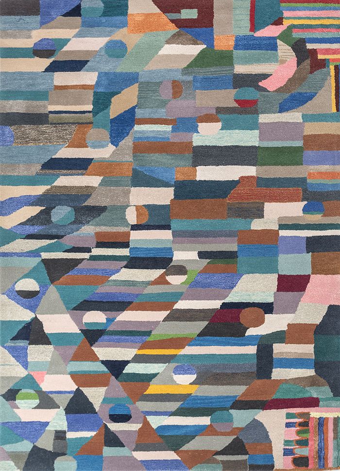 Acar Multi Hand Tufted Wool & Viscose Rugs - Leq-44(Md) - Jaipur